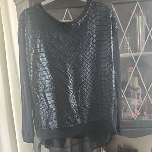Black Dressy Long Sleeve top